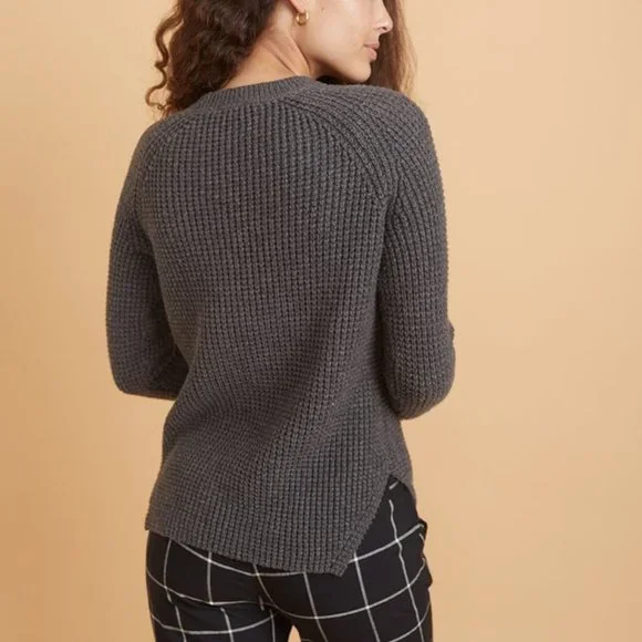 MARINE LAYER grey Delaney Raglan Sweater - Picture 9 of 10